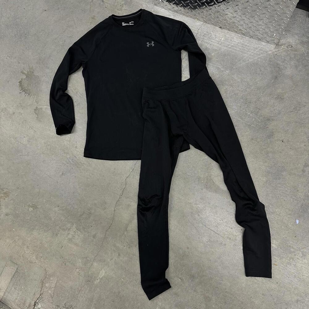 Under Armour Men's Compression Cold Gear Set, Size Medium, Black